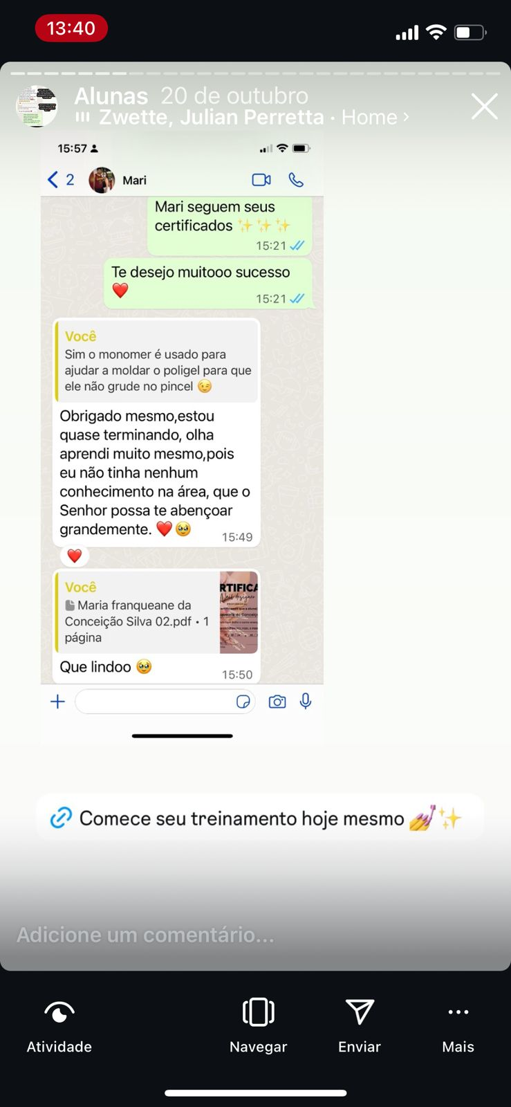 Depoimento de aluna 2